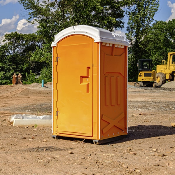 how often are the portable restrooms cleaned and serviced during a rental period in Hillsdale